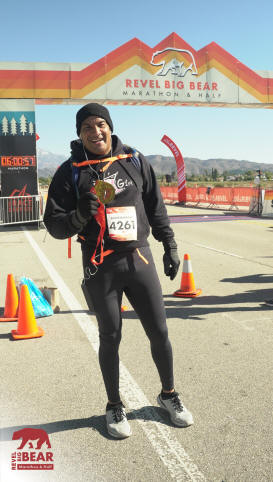 Founder of BartenderGirl.com Running his first Marathon and also Served the Event at the Beer Garden.