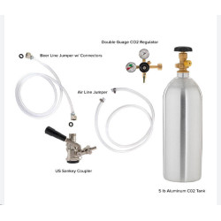 Single Faucet Jockey Box - 50' Coil - Complete with CO2