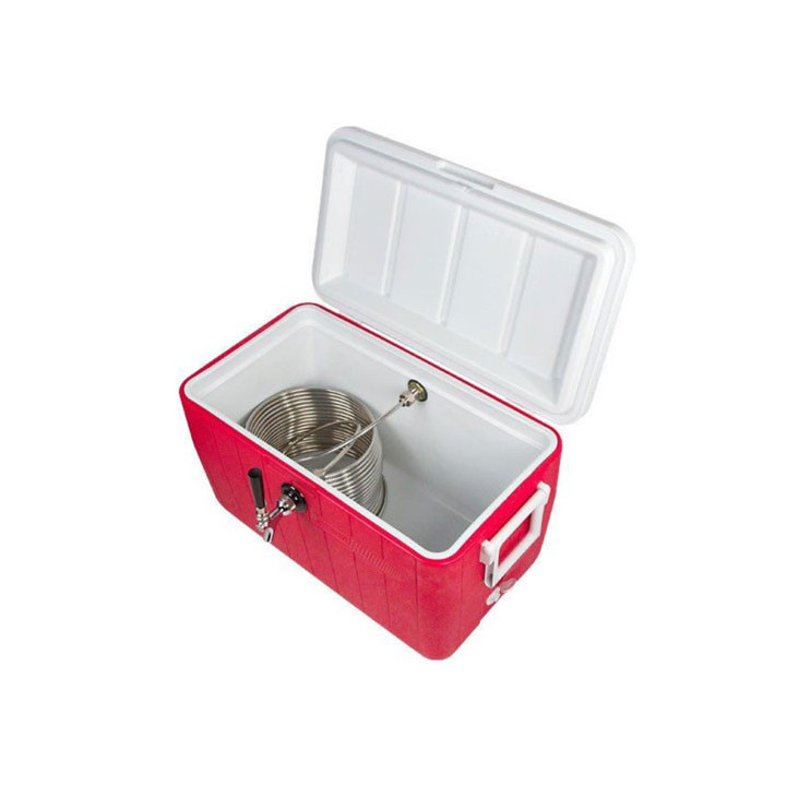 Single Faucet Jockey Box - 50' Coil - Complete with CO2