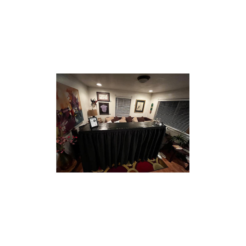 2 Tier 6' Bar Table Kit  with Black Skirt
