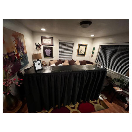 2 Tier 6' Bar Table Kit  with Black Skirt