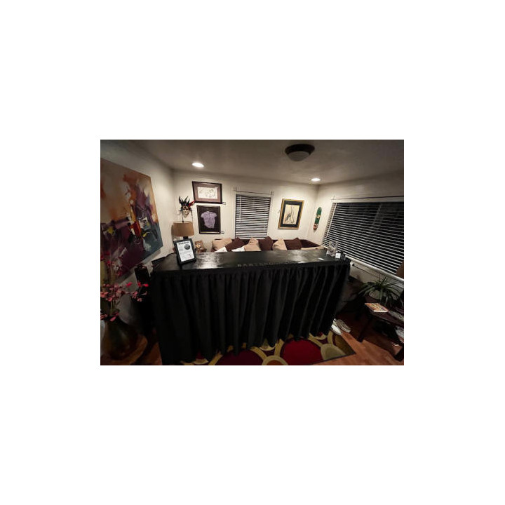 2 Tier 6' Bar Table Kit  with Black Skirt