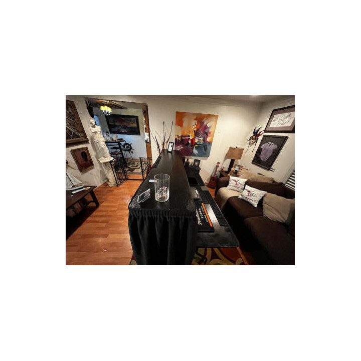 2 Tier 6' Bar Table Kit  with Black Skirt