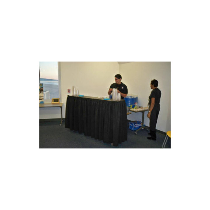 2 Tier 6' Bar Table Kit  with Black Skirt