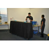 2 Tier 6' Bar Table Kit  with Black Skirt