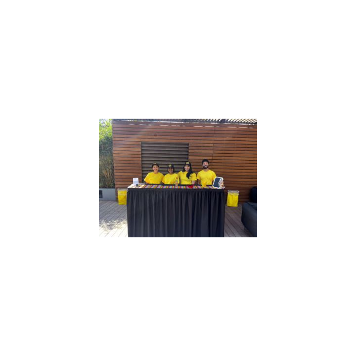 2 Tier 6' Bar Table Kit  with Black Skirt