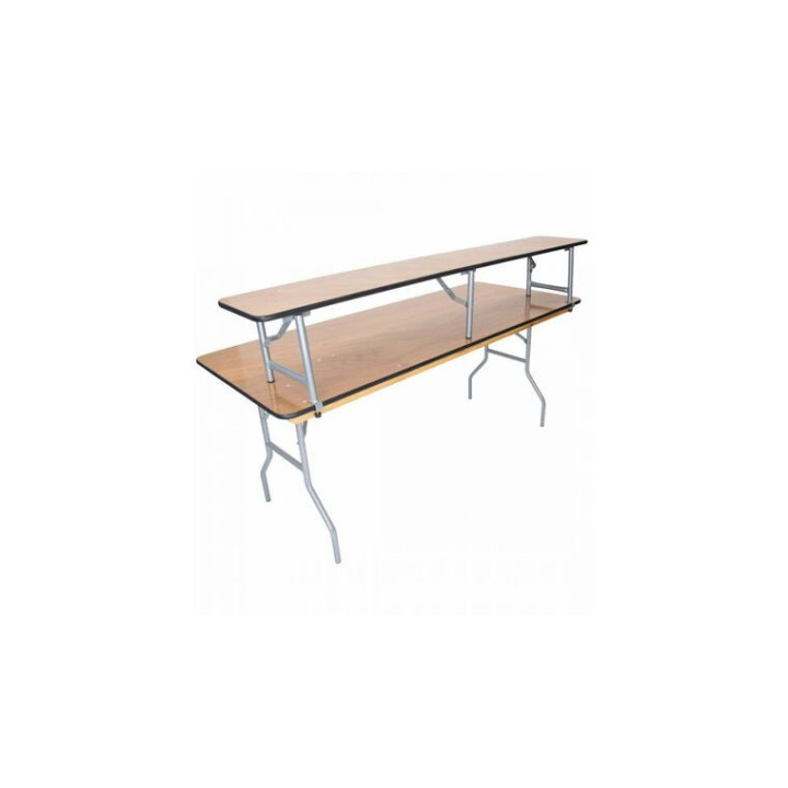 2 Tier 6' Bar Table Kit  with Black Skirt