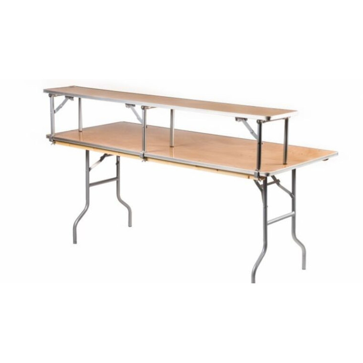 2 Tier 6' Bar Table Kit  with Black Skirt