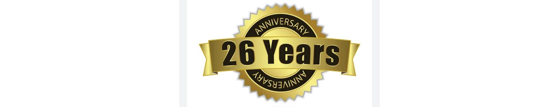 26 years in business.  Reserved our service now!